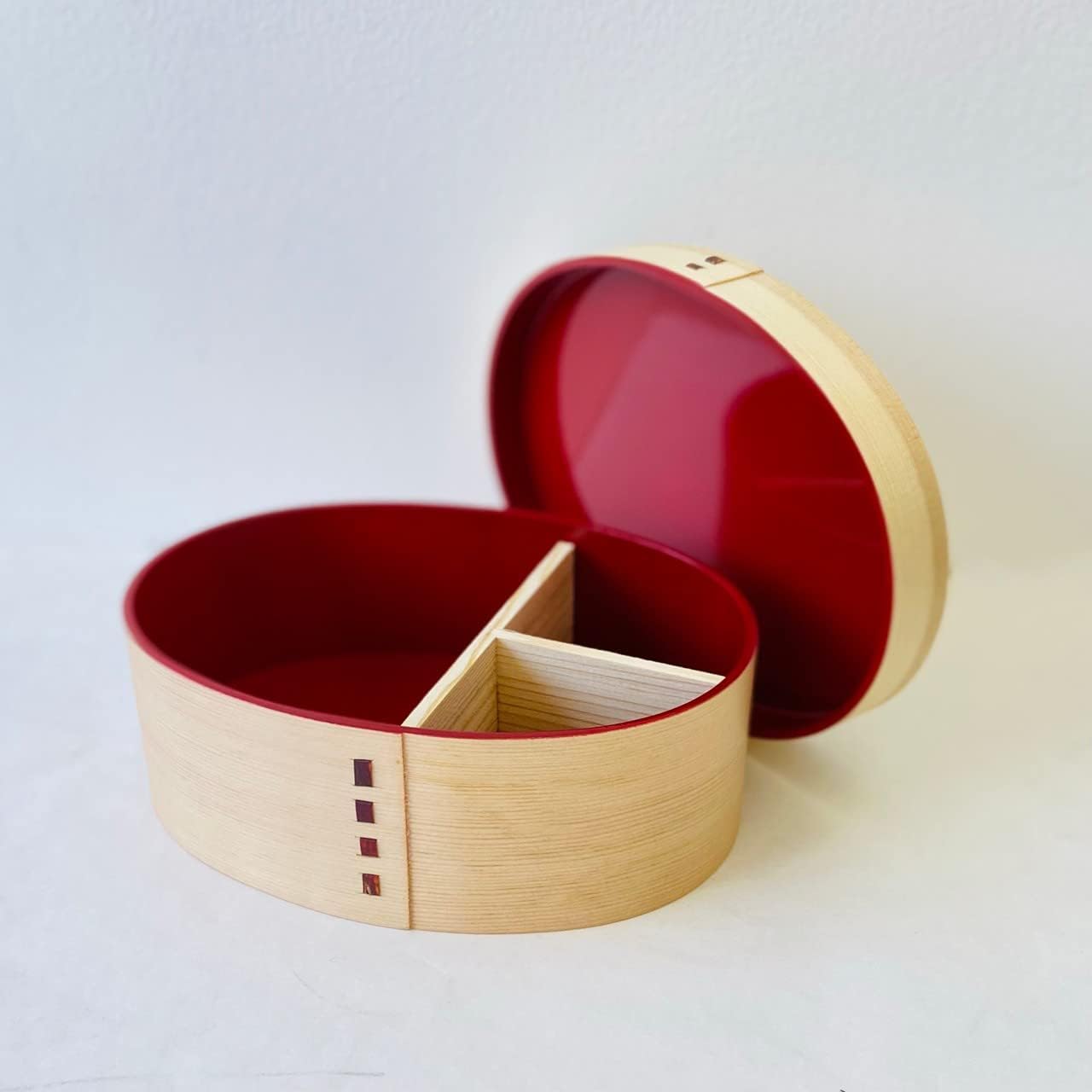 Yamaga Lacquerware Shop Kishu Magewappa Bento Box, Red Bento Box, White Wood, 23.7 fl oz (700 ml), Made in Japan, Kishu Lacquerware, Bento Box, Lunch Box