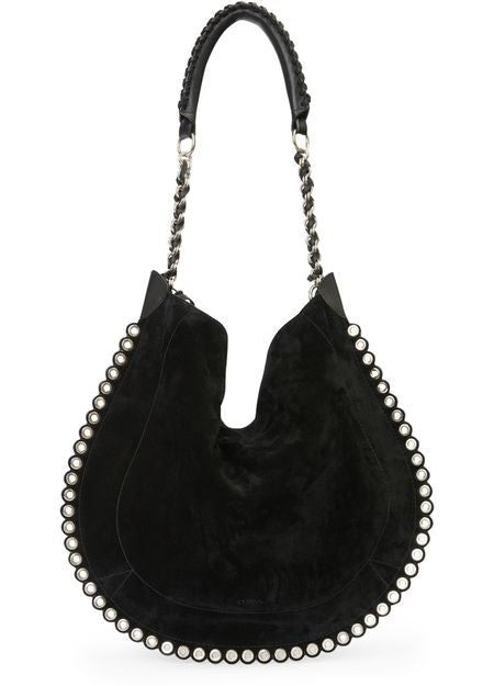 ISABEL MARANT Oskan Hobo Soft shoulder bag with perforated studs - Image 1