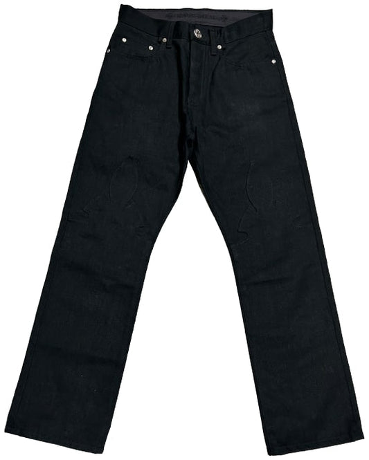 CHROME HEARTS 'FLEUR KNEE' JEANS