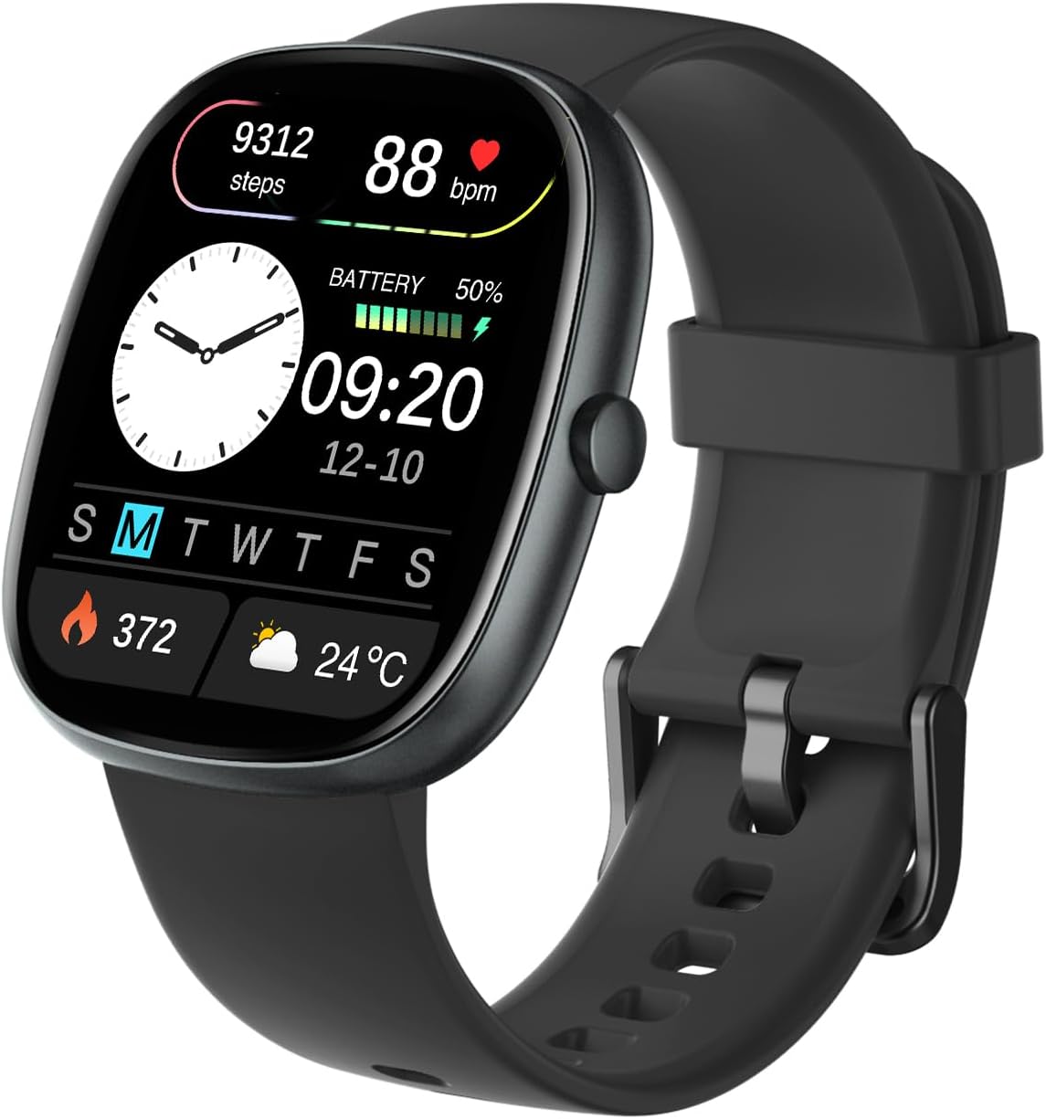 GRV Smartwatch, iPhone and Android Compatible, Call Function, 2025 New Release, Smart Watch, Long Lasting Battery, Line, Incoming Call Notifications, 100 Different Exercise Modes, Arm Lift, IP68