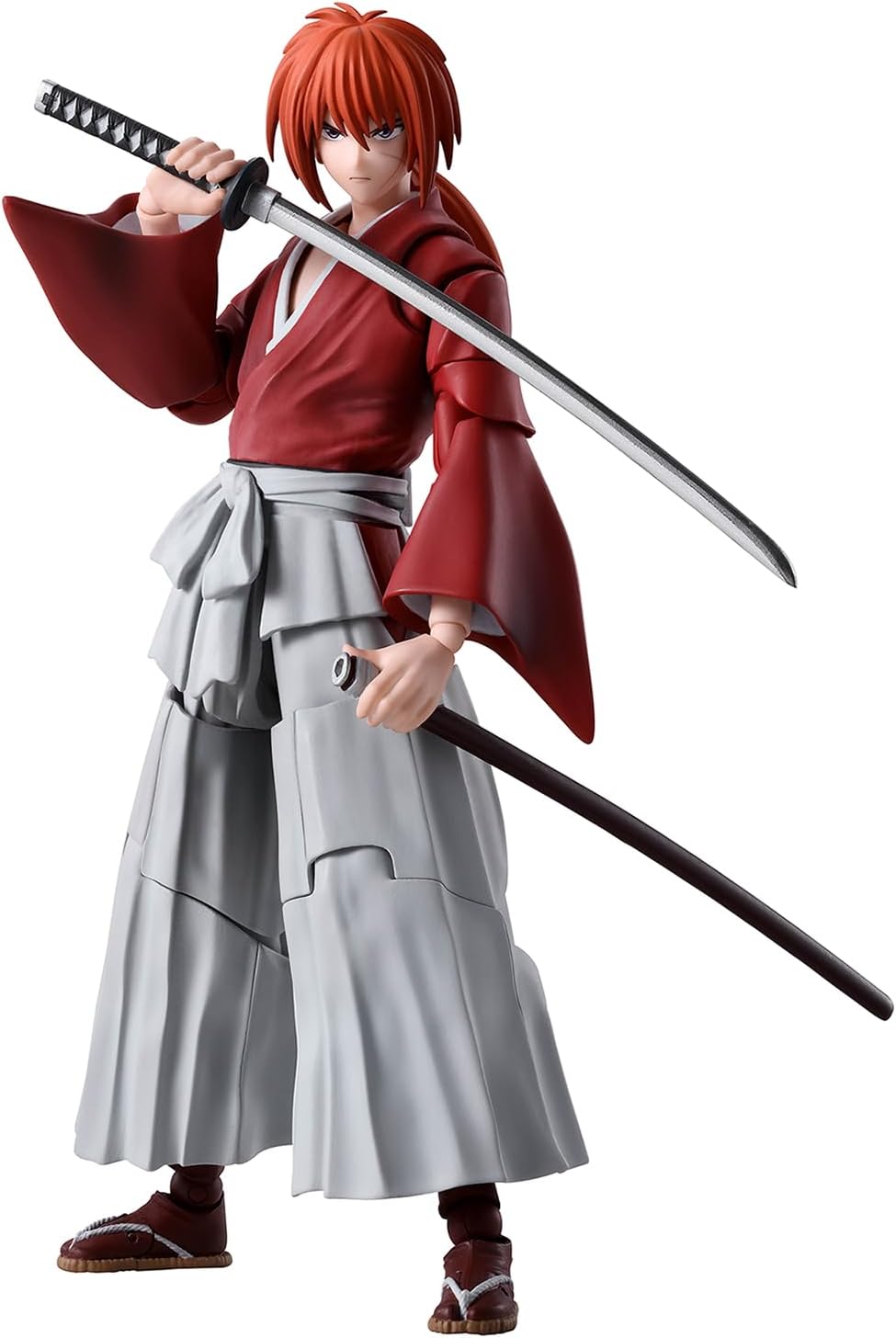 S.H. Figuarts Rurouni Kenshin - Meiji Swordsman Romantic Tan- Himura Kenshin, Approx. 5.3 inches (135 mm), PVC & ABS Pre-painted Action Figure