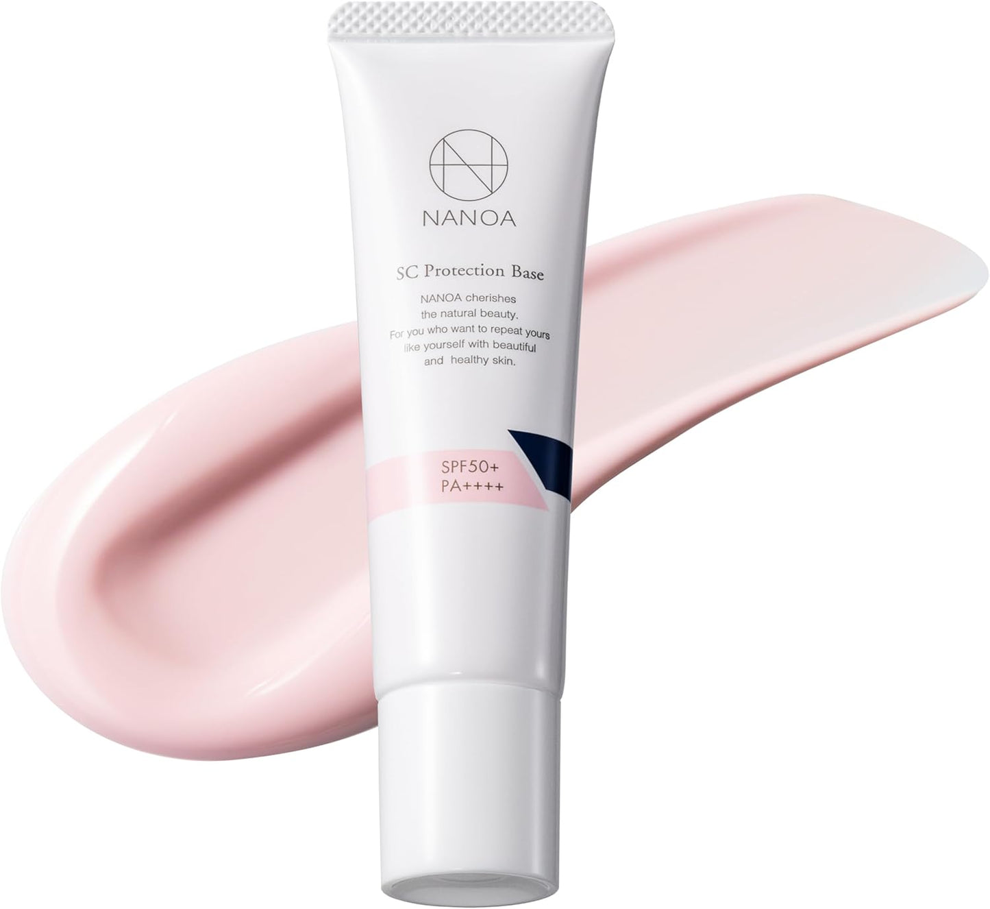 NANOA Dermatologist Featured Sunscreen Makeup Base Pink Tone Up Base Human Stem Cell Formulation Moisturizing Pores Anti Shine SPF 50+ PA++++ Additive-Free Made in Japan (1 Piece)