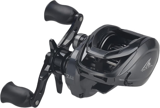 遠投対応ベイトリール バックラッシュ防止 高精度ブレーキシステム DC音付く 低慣性スプール 4+1BB 180g自重 7.2:1ギア比 5kgマックスドラグ力 12段階調整可能 左ハンドル/右ハンドル 淡水/海水両用 初心者に