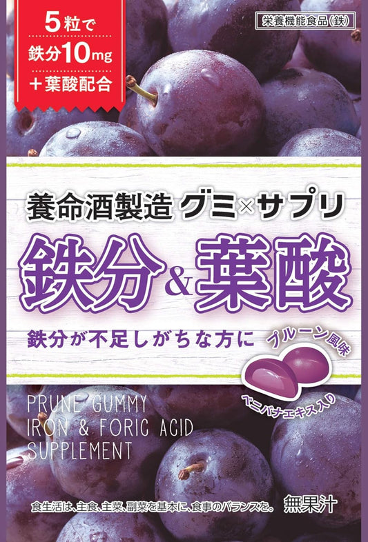Supplement, Gummy x Supplement, Iron & Folic Acid, 1.4 oz (40 g) x 6 Bags