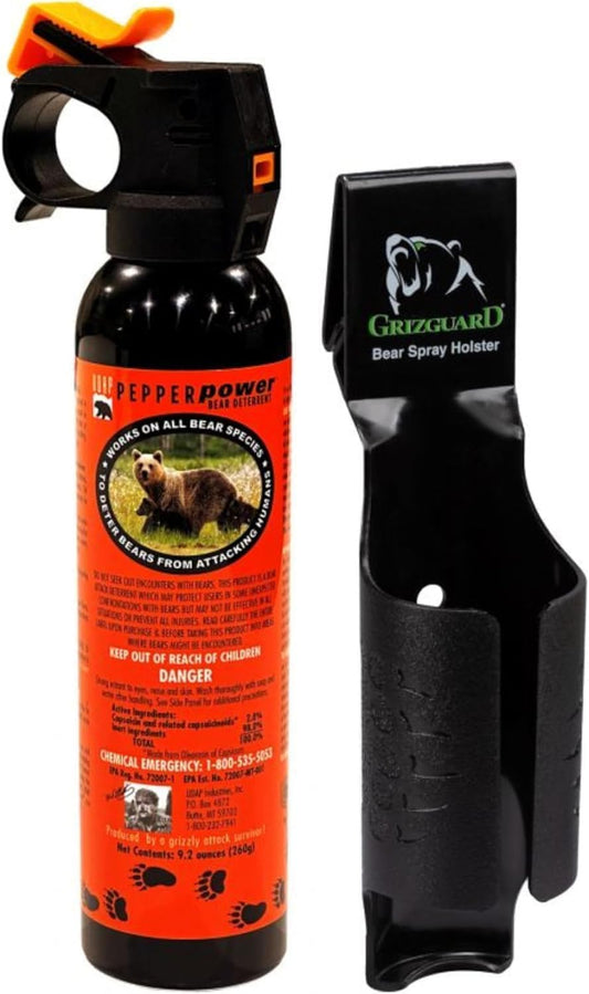 (Exclusive) Large 9.2 oz (260 g), UDAP Bear Repellent Spray, Bear Spray, Includes Holster, Bear Repellent Spray, Bear Repellent Spray, Yellow Bear, Wild Animals, EPA Certified