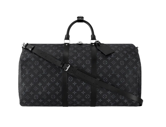 LOUIS VUITTON 'KEEPALL BANDOULIÈRE 55' MONOGRAM DUFFLE BAG