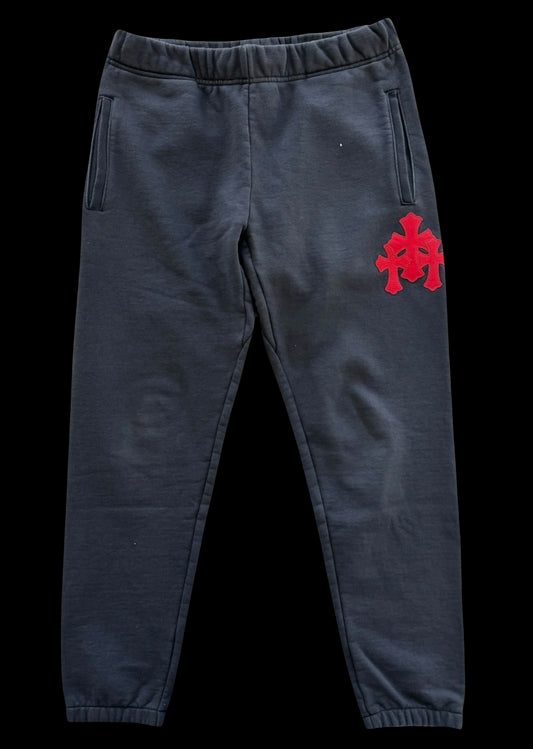CHROME HEARTS 'TRIPLE RED CROSS' PAPER JAM SWEATPANTS