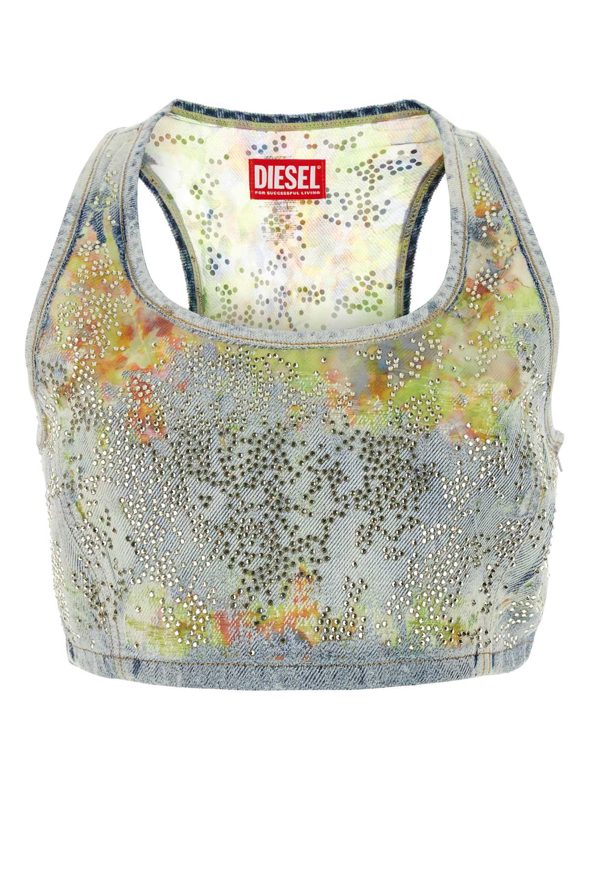Diesel ディーゼル装飾Denim De Detp Fse Crop Top - Image 1
