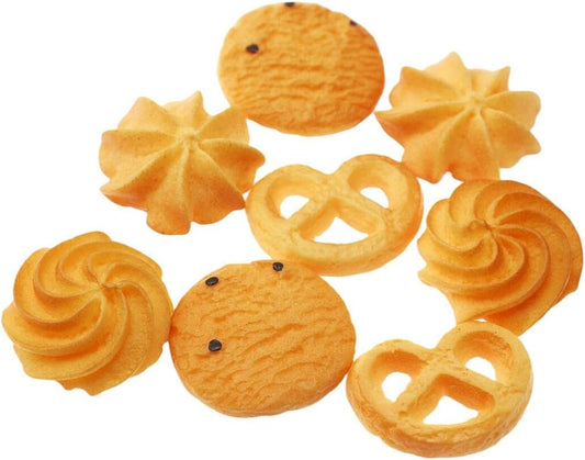 Speed mao Realistic Cookie Food Sample Model, 4 Types, Set of 8