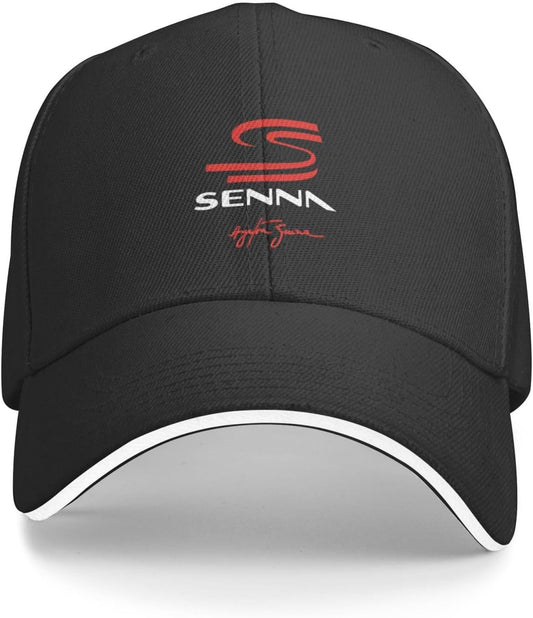 ZOOKISS Ayrton Senna Noble Prince of Sound Men's Hat, Quick Dry Cap, Adjustable, Lightweight, Breathable, Sunshade, Outdoor Cap, Baseball Cap, UV Protection, Spring, Summer, Autumn, Winter, Popular,