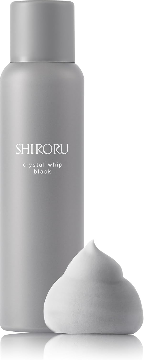 SHIRORU Crystal Whip, Black, "Carbonated x Carbonated for Pore Dirt" (Facial Cleansing/Foam/Facial Cleansing Foam/Carbonated Facial Washing)(4.2 oz (120 g) x 1 Bottle)