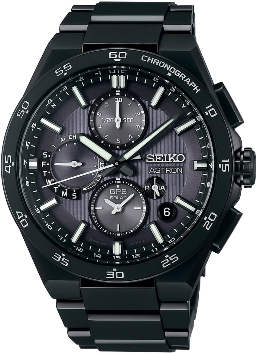 Seiko Astron SBXC155 GPS Solar Watch, GPS Satellite Radio Watch, Core Shop Exclusive Distribution Limited Wristwatch, Men's ASTRON NEXTER Dual Time Chronograph, Titanium