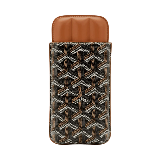 GOYARD CHURCHILL 'BLACK/TAN' 3 CIGAR CASE