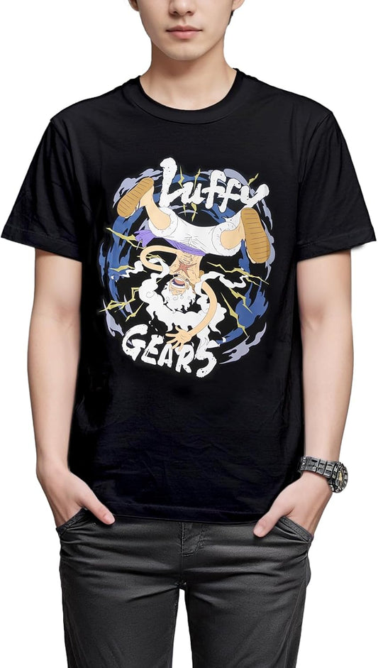 Fine Plus One Piece One Piece Luffy Gear 5 T-shirt, Short Sleeve, Dawn Goods