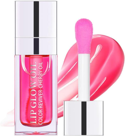 007# RASPBERRY Moisturizing Lip Glow Oil Hydrating Lip Gloss 0.2 fl oz (6 ml)