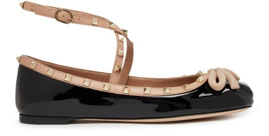 VALENTINO GARAVANI Rockstud フラットバレエシューズ - Image 1
