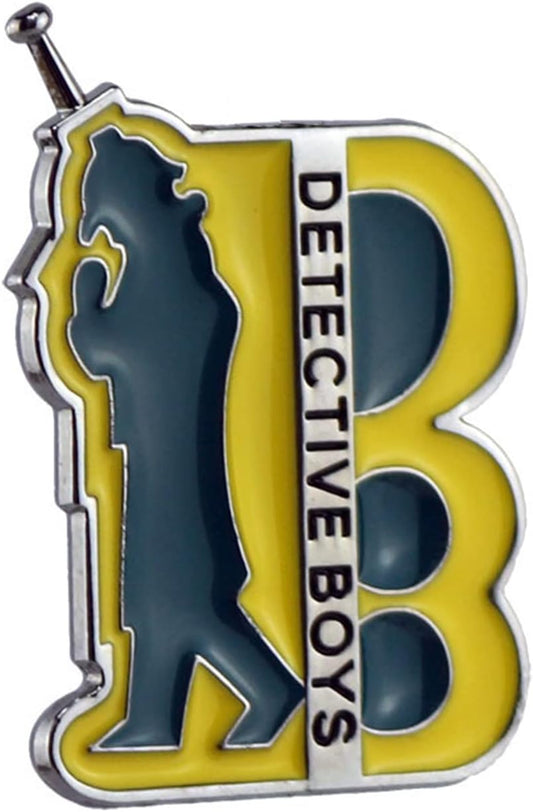 Cosplay Badge Detective Badge Boys Detective Badge Communicator Anime Alloy Brooch Play Costume Cosplay Props Accessories Gift Boys Girls Kids Unisex Clasp with 2pcs