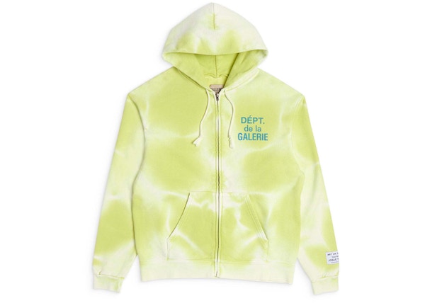 GALLERY DEPT. FRENCH ZIP HOODIE 'LIME GREEN'