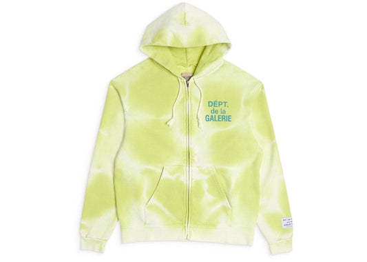 GALLERY DEPT. FRENCH ZIP HOODIE 'LIME GREEN'