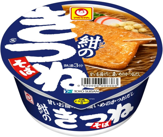 Maru-chan Navy Fox Soba, 3.1 oz (88 g) x 12 Packs
