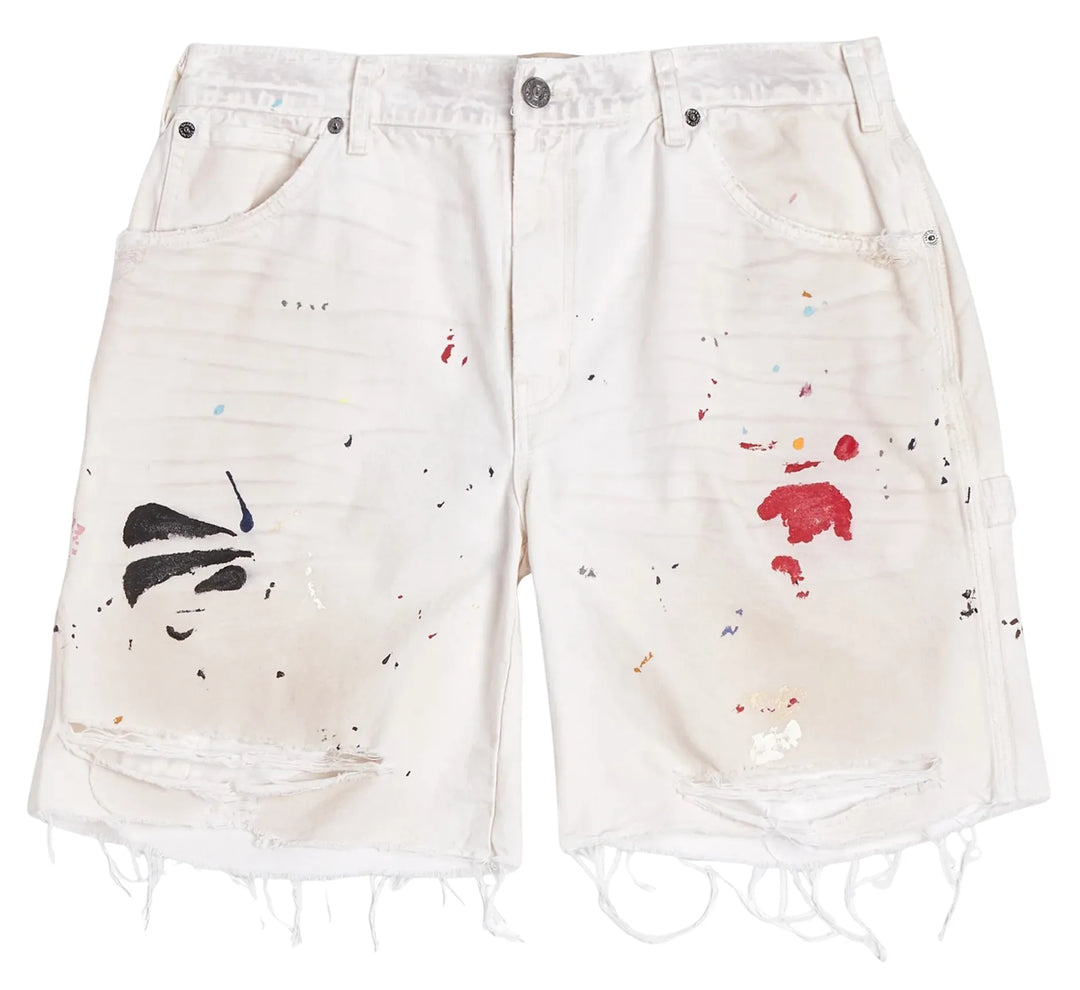 GALLERY DEPT 'WHITE PAINT' FLEA CARPENTER SHORTS