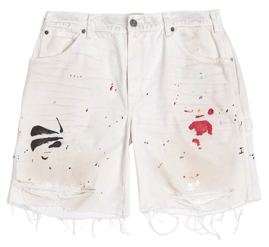 GALLERY DEPT 'WHITE PAINT' FLEA CARPENTER SHORTS
