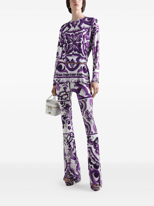 Dolce  Gabbana ドルチェ＆ガッバーナマイオリックズプリントズボン - Image 1