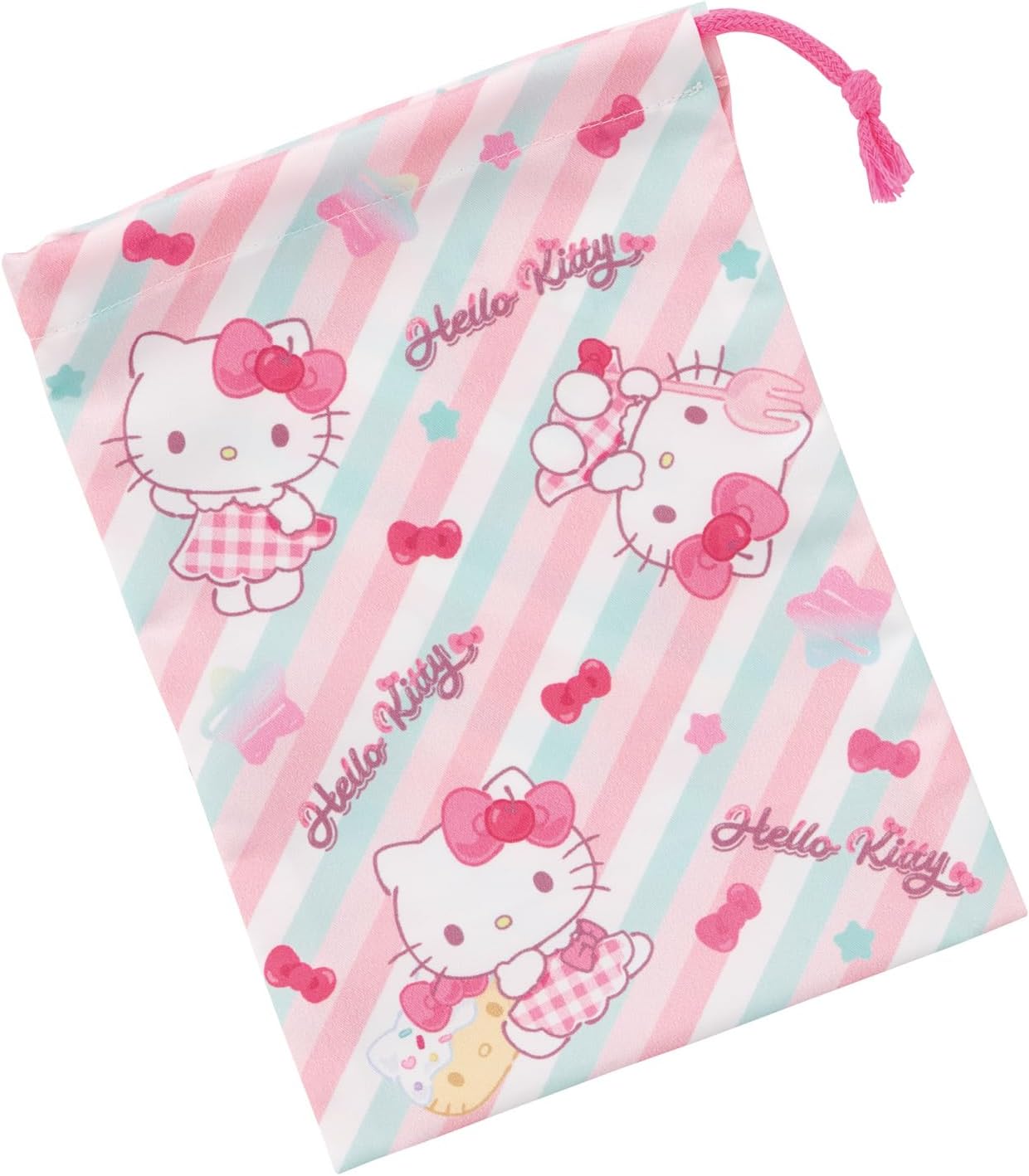 Skater KB63SN-A Children's Cup Bag, Drawstring Bag, Sanrio Hello Kitty Fancy Snacks Weets, Girls