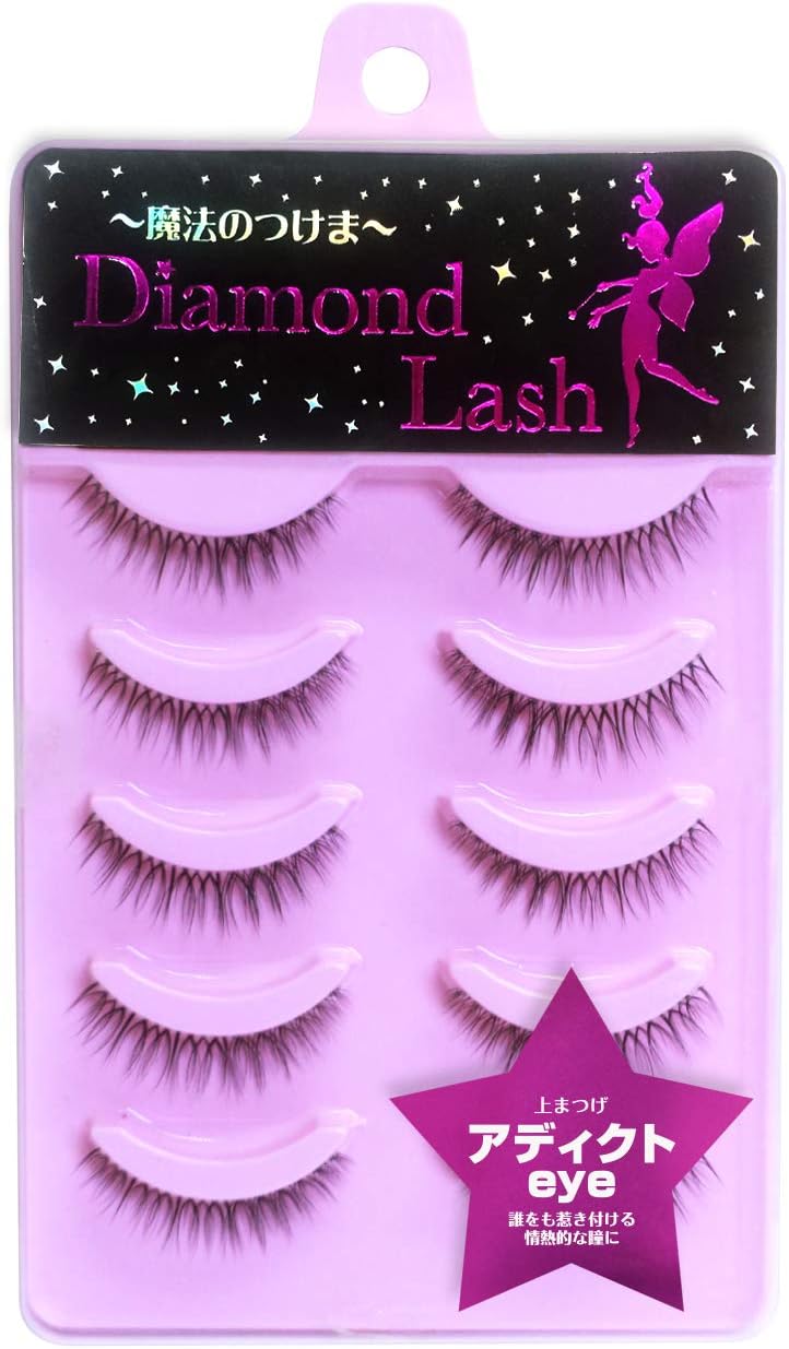Diamond Lash Diamond Lash [Addict Eye] 5 Pairs (For Upper Eyelashes) For Passionate Eyes That Attract Everyone..