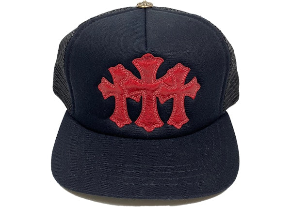 CHROME HEARTS 'RED CROSS' CEMETERY TRUCKER HAT