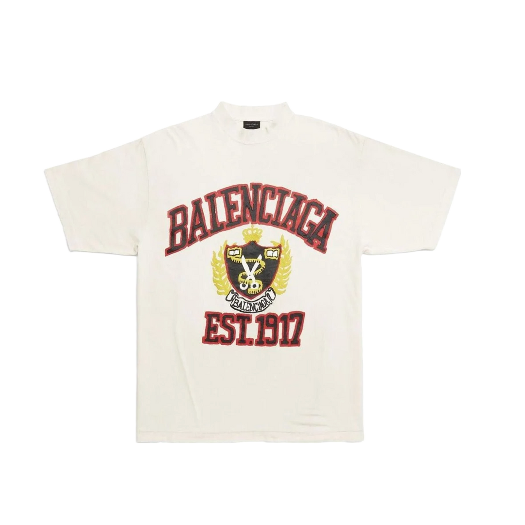 BALENCIAGA 'EST 1917' WHITE TEE