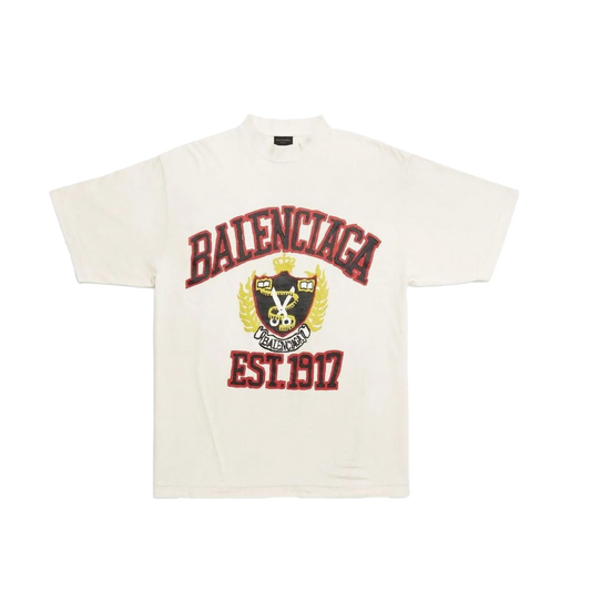 BALENCIAGA 'EST 1917' WHITE TEE
