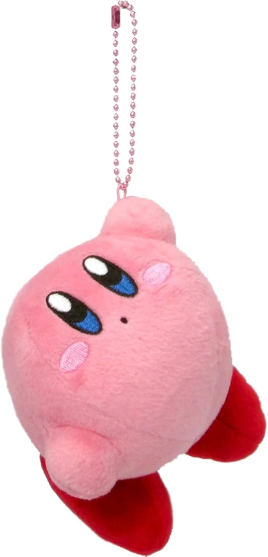 Kirby's Dream Land Kirby MC Plush Toy With Ball Chain Mascot, Height: 4.0 inches (10 cm)