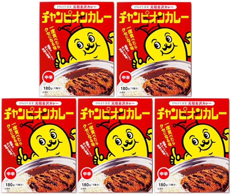 Champion Curry Champion Curry Retort Medium Spicy 6.3 oz (180 g) x 5 Pieces