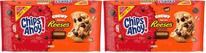 CHIPS AHOY! Galletas masticables con chispas de chocolate con Reese's Peanut Butter Cups, tamaño familiar, 14.25 oz (paquete de 2)