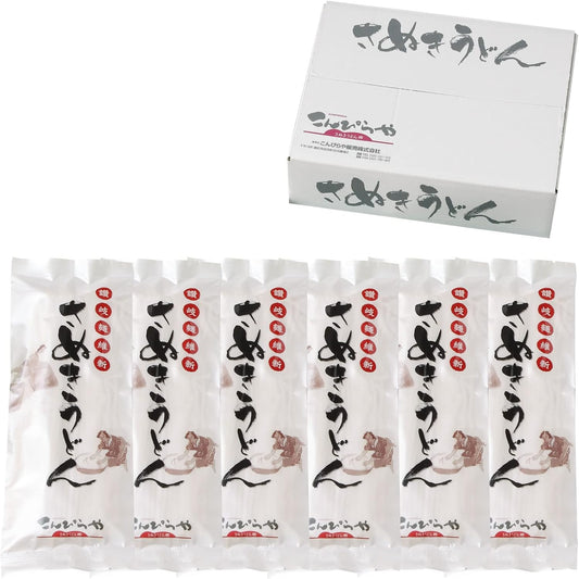 Sanuki Udon Brand Konpiraya - Authentic Sanuki Udon Economy Set - Semi-Fresh Noodles - Medium Noodles - Sanuki Noodle Revolution (240g x 6 bags)