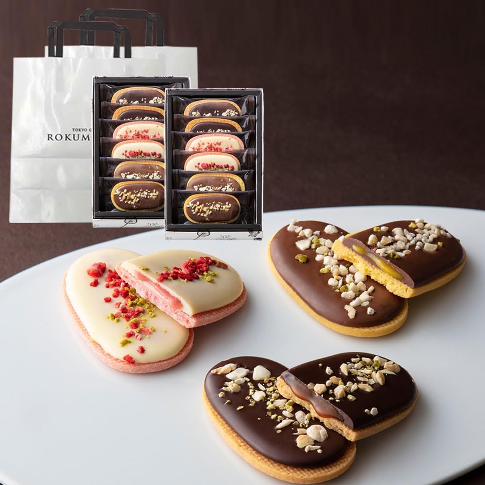 Western Confectionery Rokumeikan with Handbag, Chocolat Lang, 6 Pieces x 2 Box Set (Chocolate, Sweets, Gift, New Year)