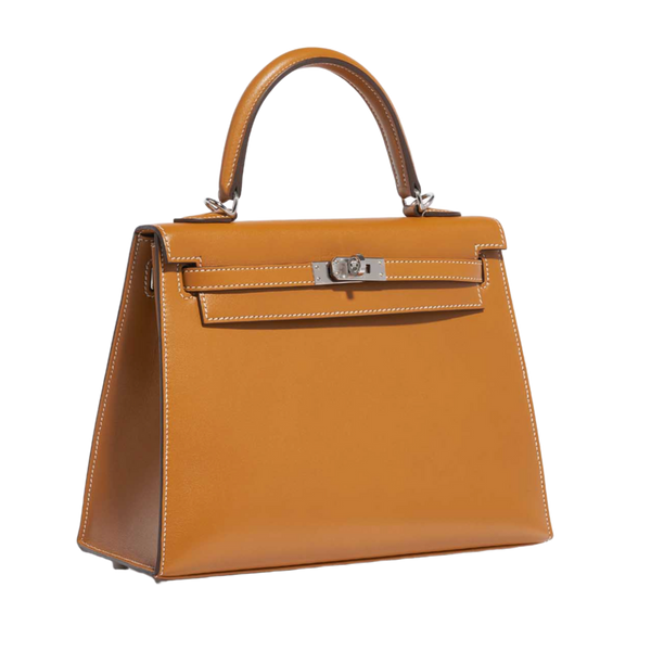 HERMÈS 'NATURAL SABLE BUTTER' PALLADIUM HARDWARE KELLY 25 BAG