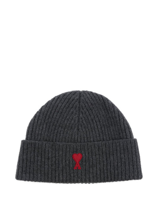 Ami Paris Ami De Coeur Wool Beanie - Image 1