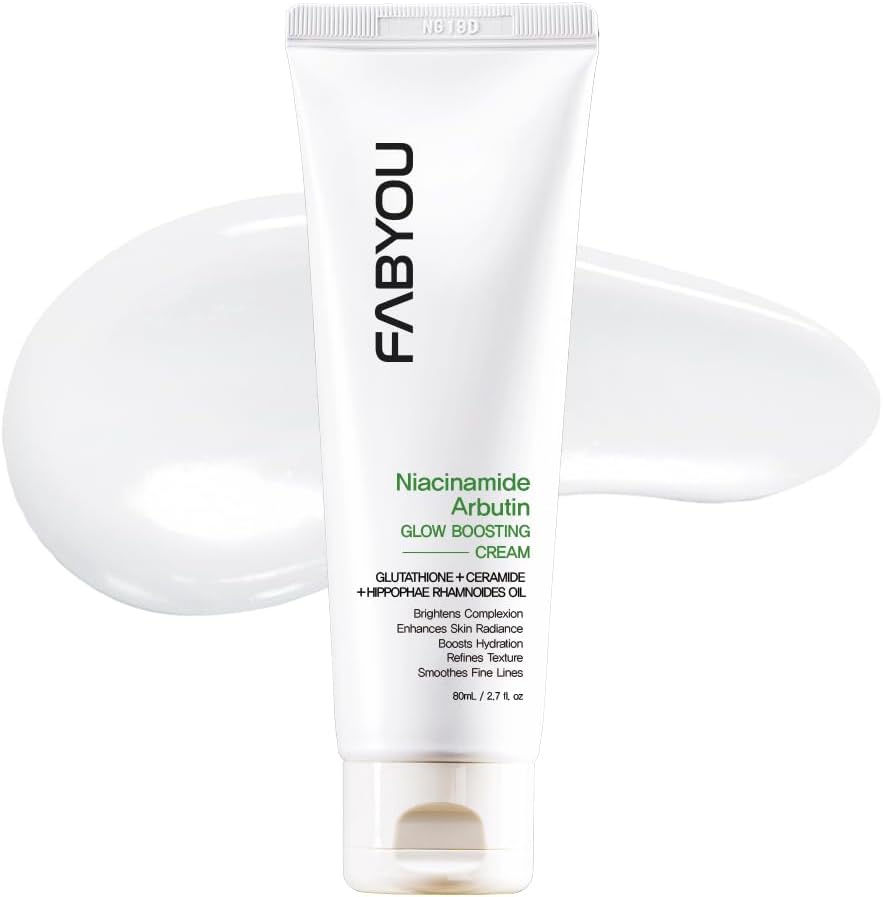 FABYOU Niacinamide Arbutin Grow Boosting Cream 80g - 10% Niacinamide & Arbutin Blended Korean Whitening Cream, Pore Care & Clarity, Gentle Formula for Sensitive Skin