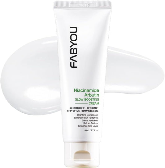 FABYOU Niacinamide Arbutin Grow Boosting Cream 80g - 10% Niacinamide & Arbutin Blended Korean Whitening Cream, Pore Care & Clarity, Gentle Formula for Sensitive Skin