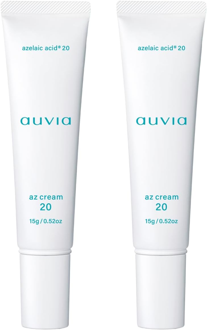Azelaic Acid 20% Cream High Azelaic Acid Formulation, Rough Skin, Oily Skin, Sebum, Pores, Shiny Sensitive Skin, Glycyrrhizinate, Royal Jelly, 0.7 oz (20 g) (2 Pieces)
