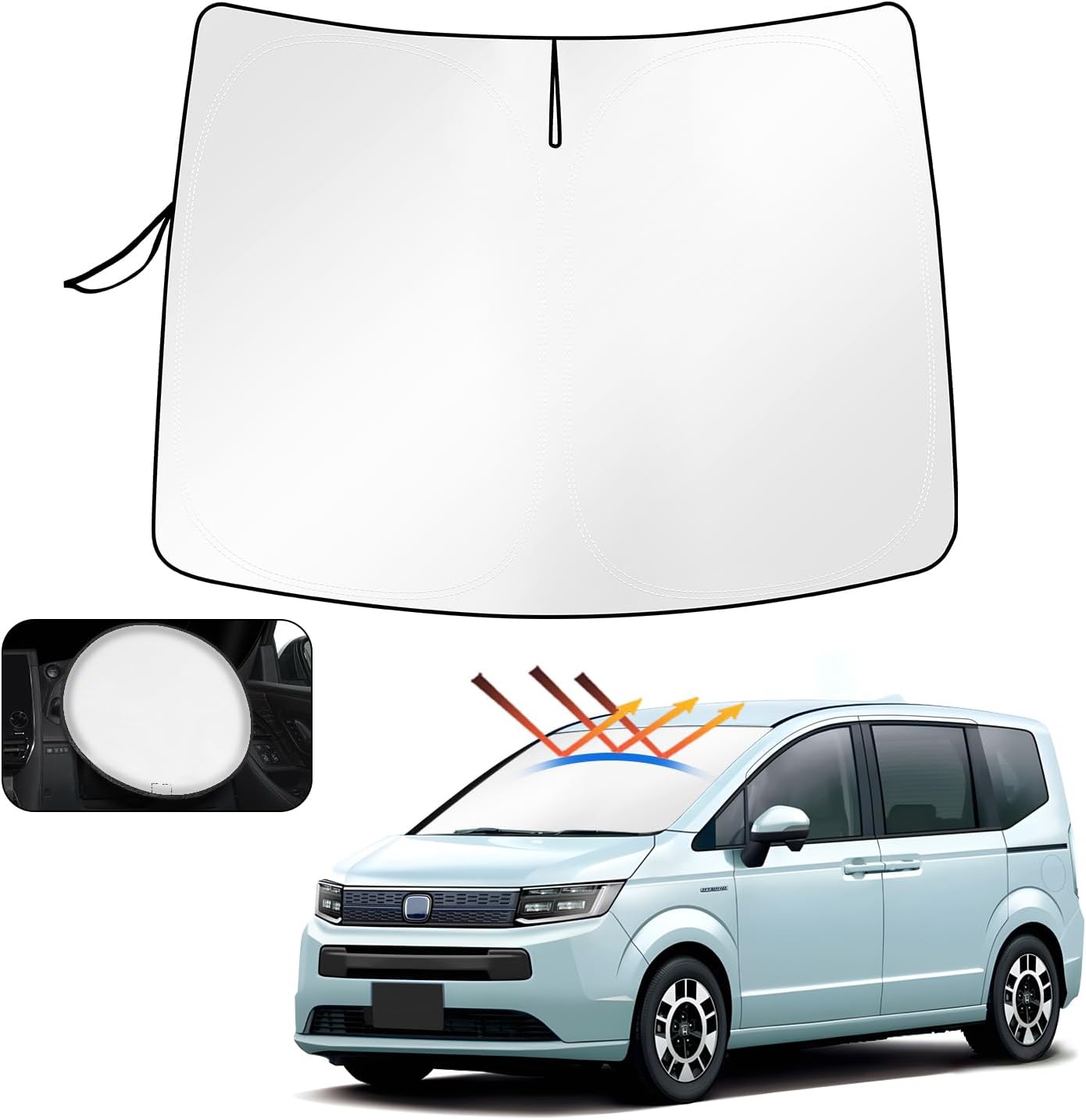 Cartist Honda Freed GT Series Front Sun Shade 3rd Generation GT1/2/3/4/5/6/7/8 2024 - Windshield Sunshade Shade Curtain, Multi Sun Shade, Light Shade, For Car Use, UV Protection, Overnight In Car,