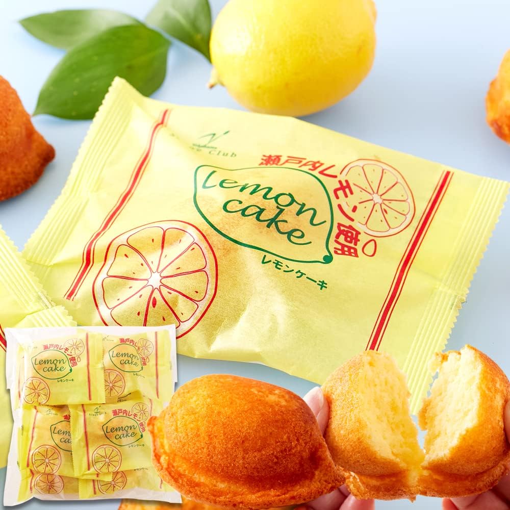 Natural Lifestyle Setouchi Lemon Cake (8 Pieces), Fluffy and Delicious for Lemon Lovers, Refreshing Setouchi Lemon, Moist Individual Packaging