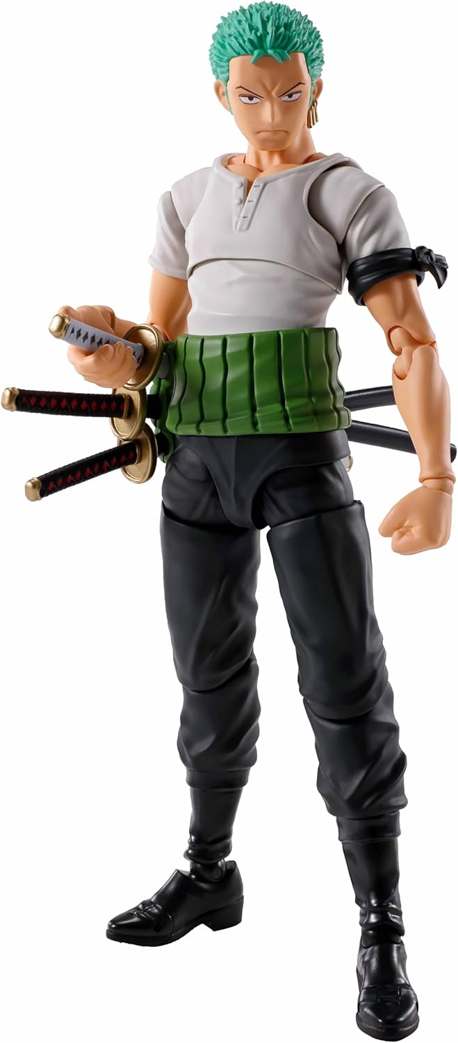 BANDAI SPIRITS S.H. Figuarts One Piece Roronoa Zoro - Dawn of Adventures, Approx. 5.9 inches (150 mm), PVC & ABS, Pre-painted Action Figure