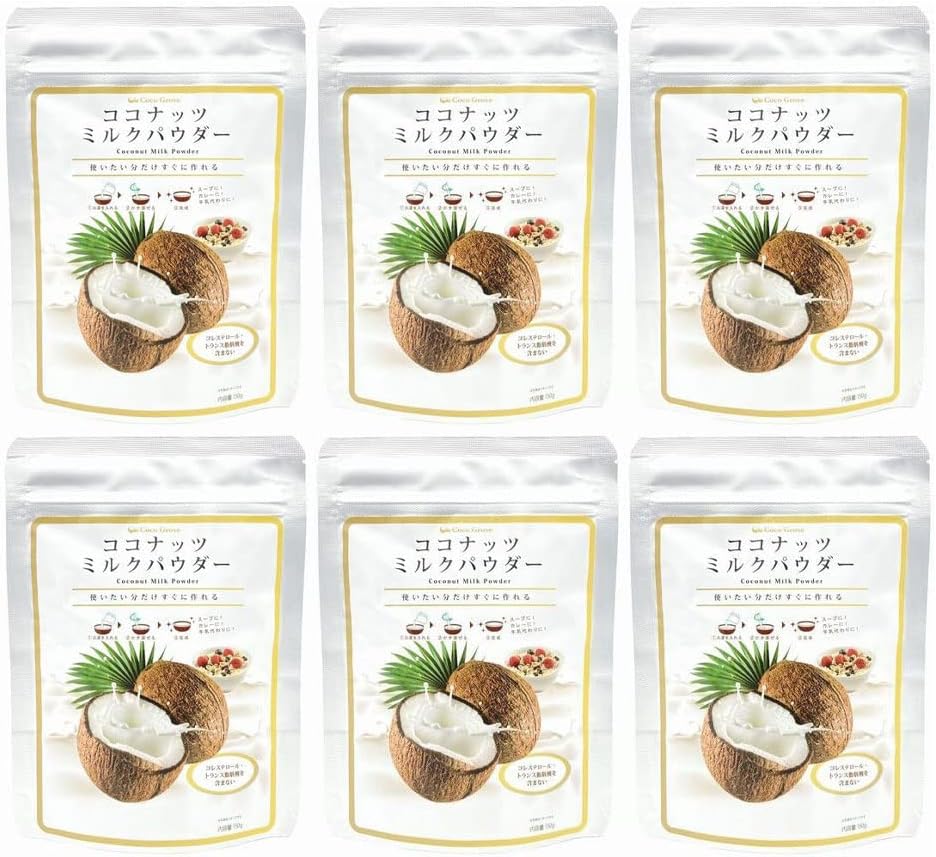 Coco Grove Coconut Milk Powder, 5.3 oz (150 g), Set of 6