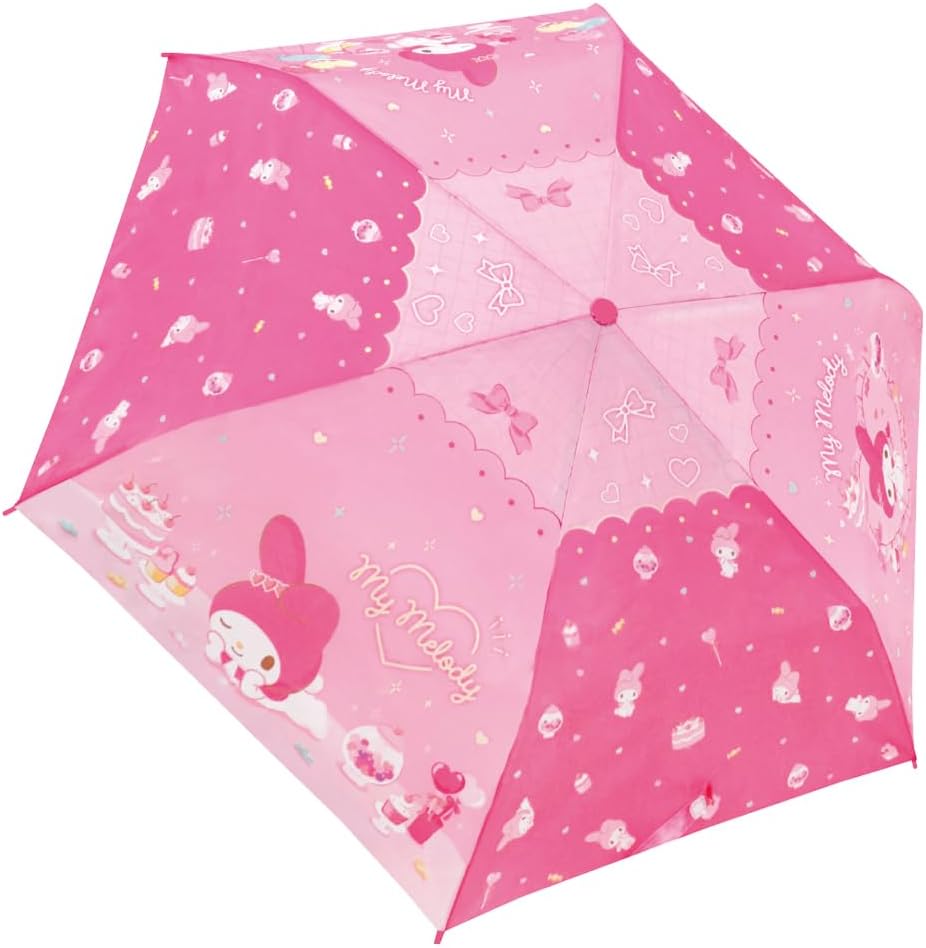 Jays Planning My Melody Pink World 90472 Folding Umbrella, 20.9 inches (53 cm)