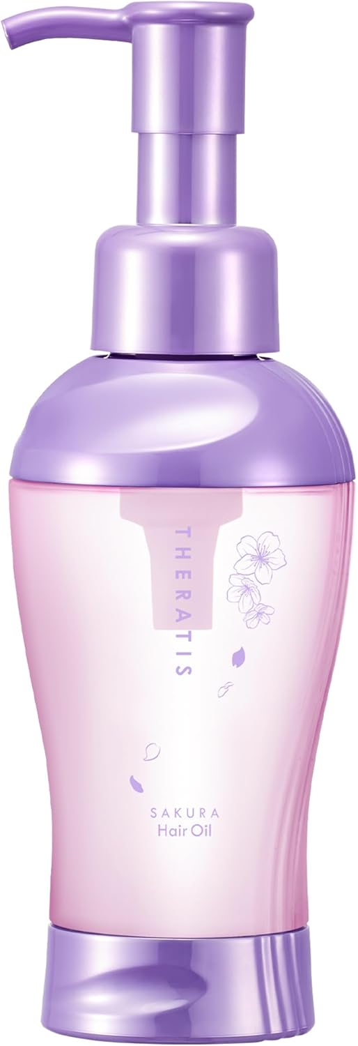 Celatis Moonlight Sleek Sakura Hair Oil, 3.4 fl oz (100 ml), Night Cherry Blossom Aroma Fragrance