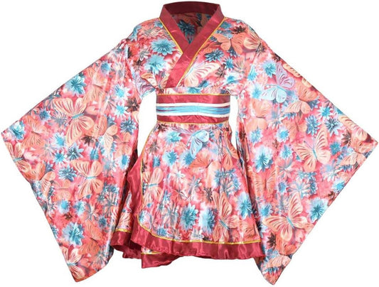 Japanese Yukata Sleepwear Belt Costume, Women’s Kimono, Japanese Pattern, Mini Kimono Dress, Kimono Style, Sexy Lingerie, Bathrobe, Nightgown, Sleepwear Belt Outfit