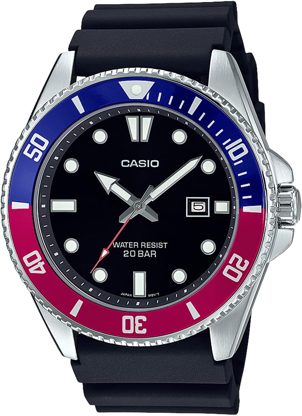 Casio Collection MDV-107 Series Online Limited Edition, blue/red, watch